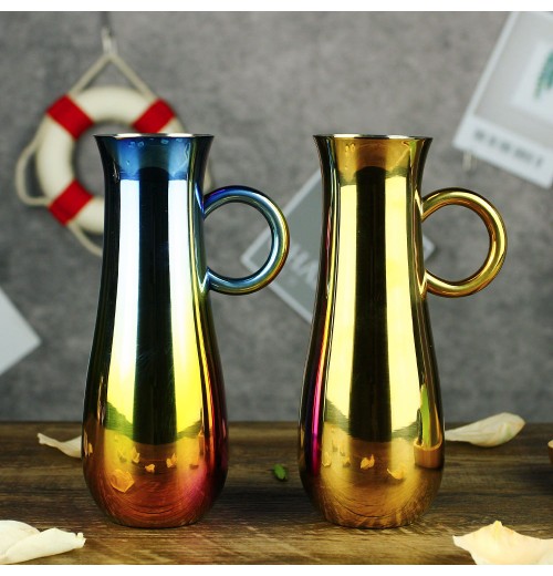 Multicolor Stainless Steel 304 Cold Water Pitchers With Ice Guard Kitchen Drinkware Pitchers Restaurant Water Kettle Juice Pot