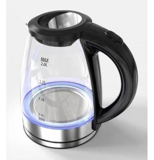 Wholesale kettles New Design LED Light Popular 1.2L Good Price Glass Body Electric Water Office Home kettle Electric