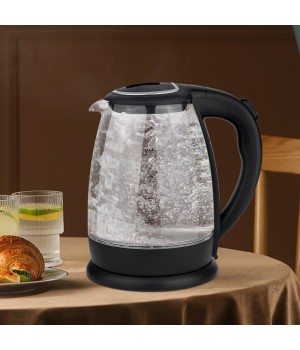 Household 1.8L Glass Electric Hot Water Kettle Boiled Water Kettle With Blue Led Indicative Light