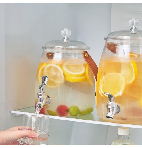 5L Beverage Dispenser Iced Tea Plastic Pitcher Cold Kettle With Faucet And Lid Lemonade Water Drink Tea Jar For Wedding Party