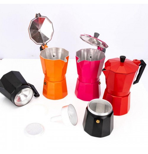 Wholesale Modern Aluminum Kahve Stovetop 1 Cup to 12 Cups Coffee Maker Stove-Top Mokapot