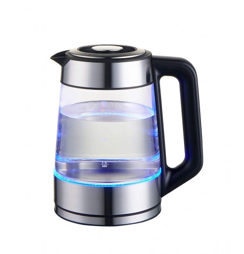 Made China Superior Quality Colorful Led Lights Glass Electric Water Kettle