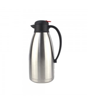 WUJO 1.2L 1.5L 2L 304 Pure Silver Thermal Hot Water Tea Double Wall Stainless Steel Thermos for Hotel