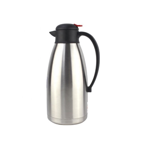 WUJO 1.2L 1.5L 2L 304 Pure Silver Thermal Hot Water Tea Double Wall Stainless Steel Thermos for Hotel