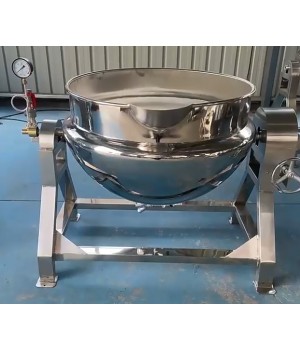 500l double jacketed kettle cooking pot with mixer commercial cooking pots