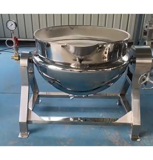 500l double jacketed kettle cooking pot with mixer commercial cooking pots