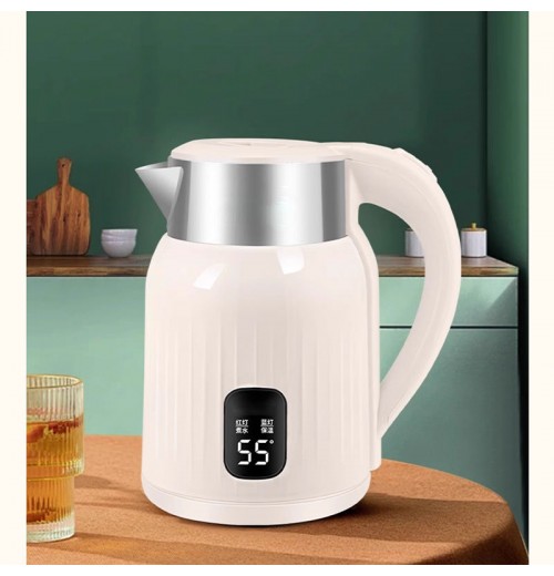 304 Stainless Steel Household Fast Boiling Water Electric Kettle 3L Bpa Free Double Wall Hot Water Boiler Tea Machine